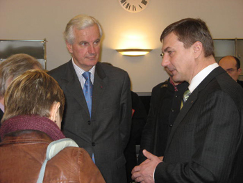 Entretien entre M. Andrus Ansip, Premier Ministre, et M. Michel Barnier, Ministre de l' Agriculture et de la Pêche (3 mars 2008) - JPEG